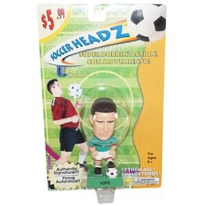 Vintage Alberto Aspe 4" Bobble Toy Figure - Mexico Futbol Soccer Head 2002